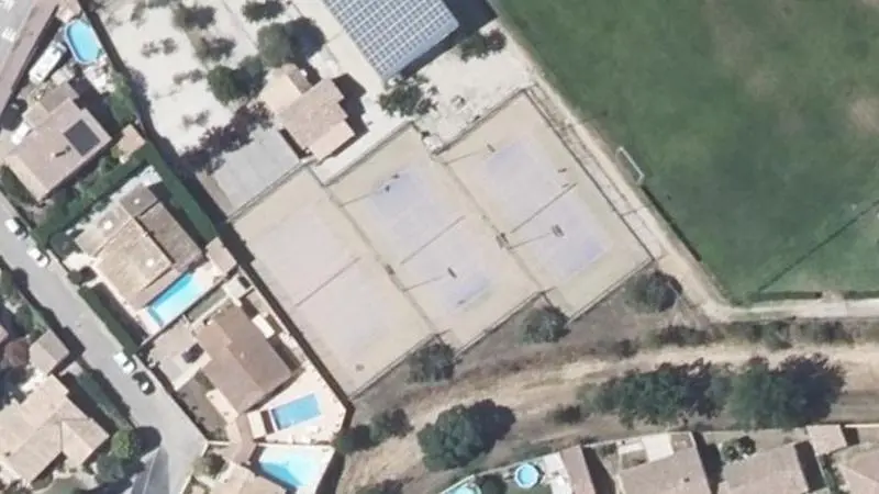 Vue aérienne des courts de tennis : Complexe Sportif Albert Roux