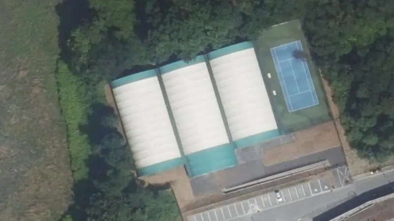 Vue aérienne des courts de tennis : Complexe Jules Ferry