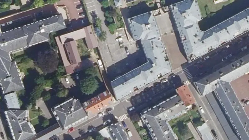 Vue aérienne des courts de tennis : Forest Hill