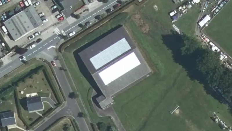 Vue aérienne des courts de tennis : Complexe Mami Bréant