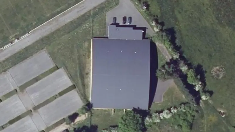 Vue aérienne des courts de tennis : Rocroi Tennis Club