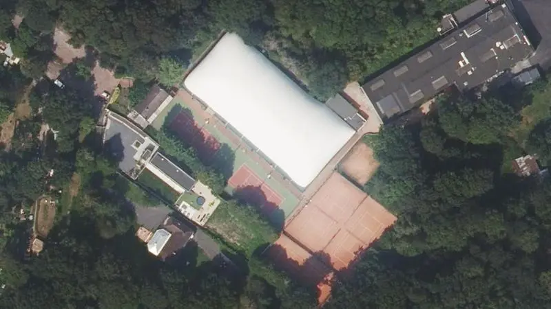 Vue aérienne des courts de tennis : Tennis des Beursillons