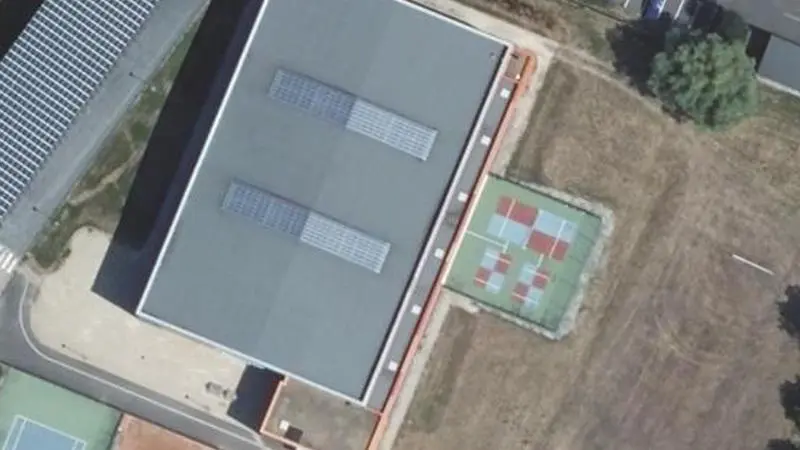Vue aérienne des courts de tennis : Complexe de Tennis d'Onet-le-Château