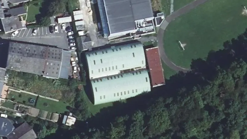 Vue aérienne du court de tennis : Complexe Sidonie Guittard