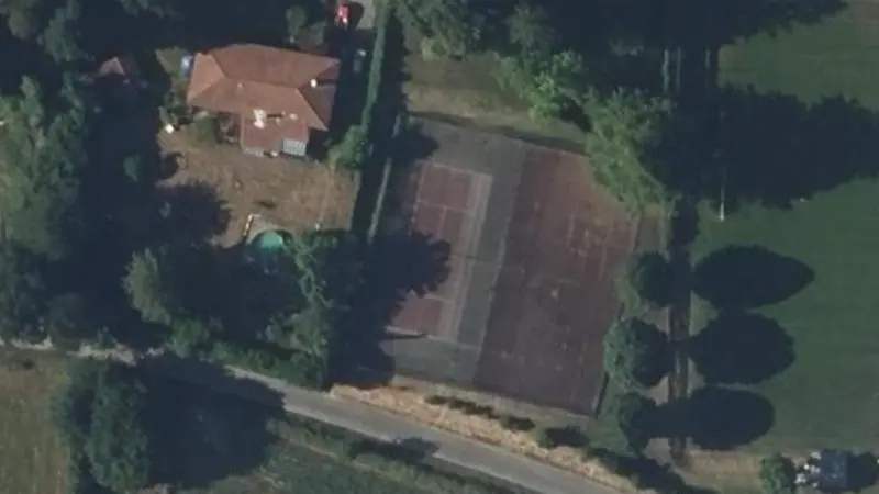 Vue aérienne des courts de tennis : Complexe Sportif Joseph Cousin