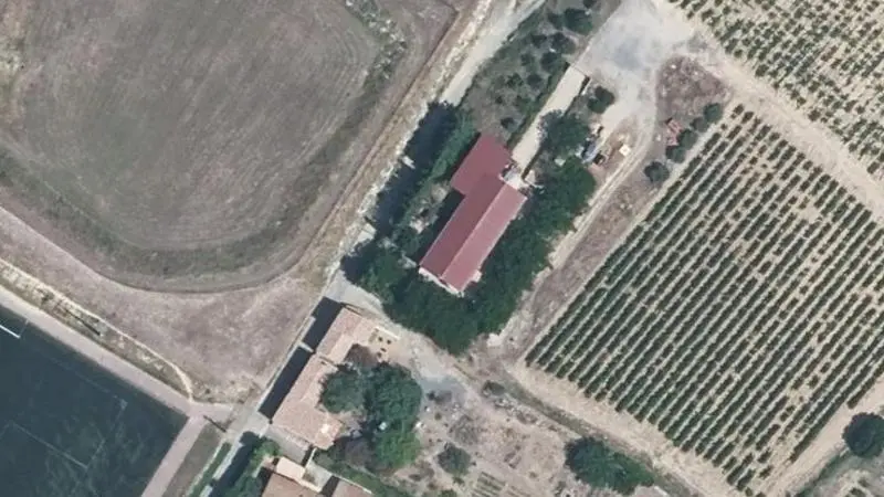 Vue aérienne des courts de tennis : Complexe Sportif de Saint-Pargoire